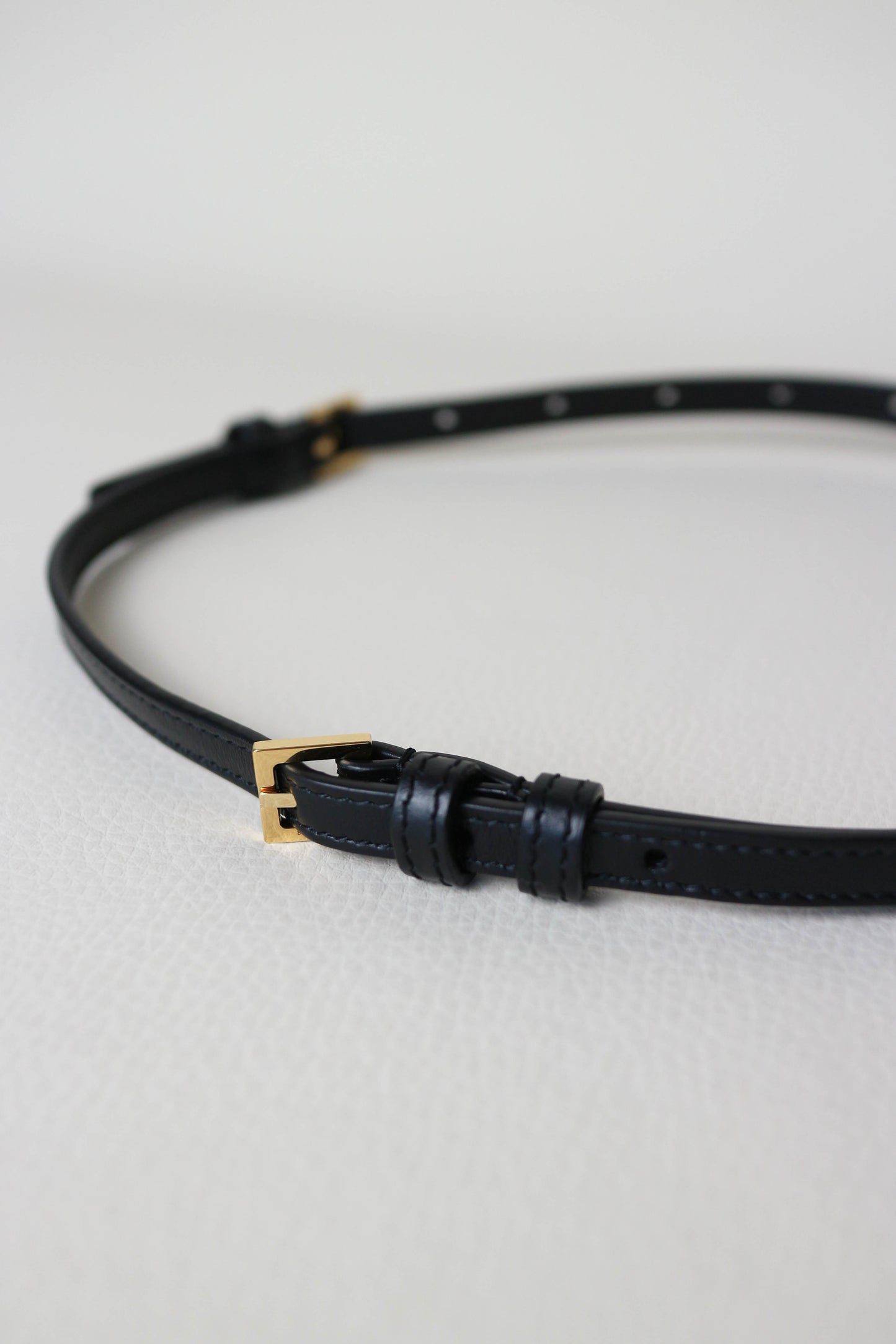 Saint Laurent Logo Round Mini Bag Black