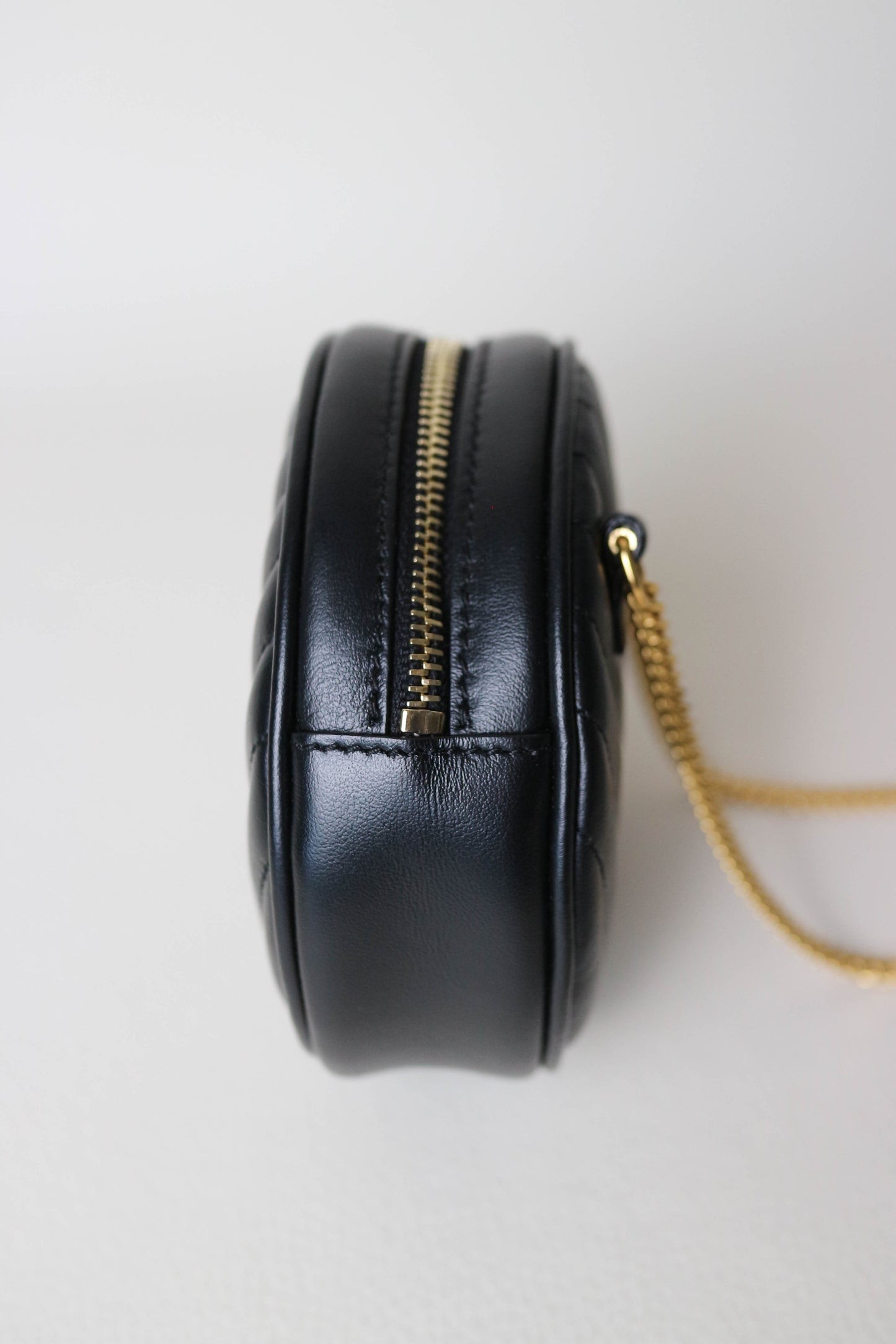 Saint Laurent Logo Round Mini Bag Black