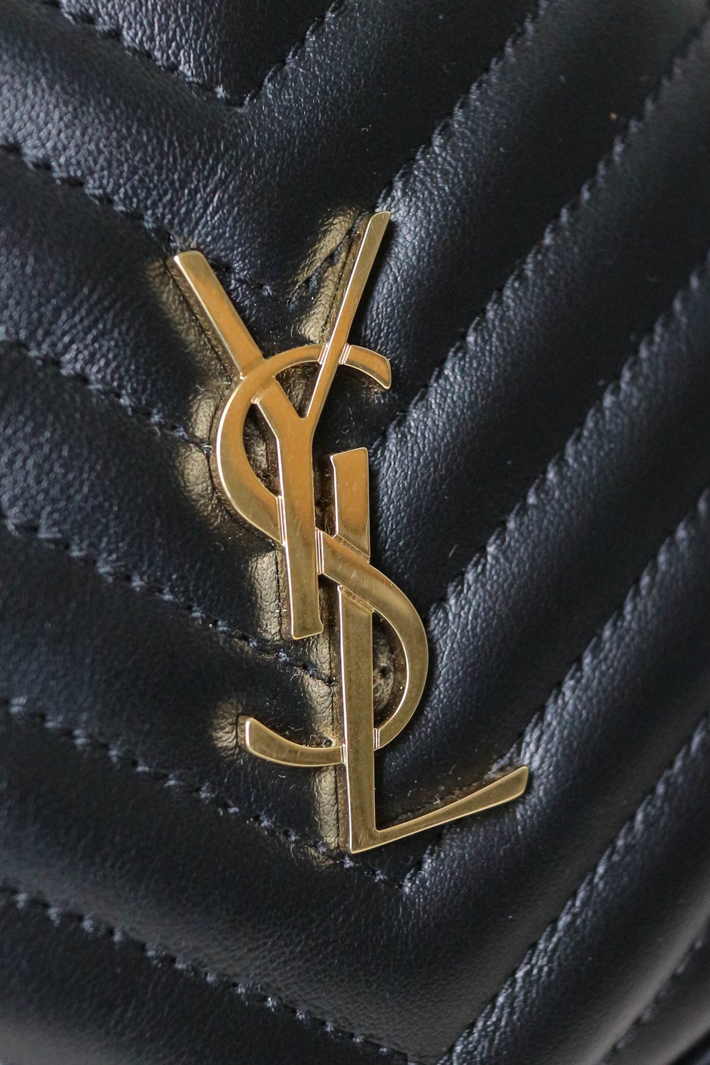 Saint Laurent Logo Round Mini Bag Black