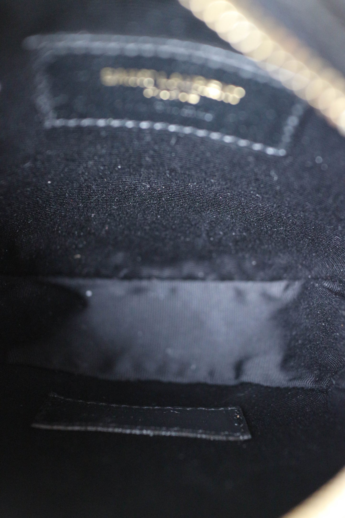 Saint Laurent Logo Round Mini Bag Black