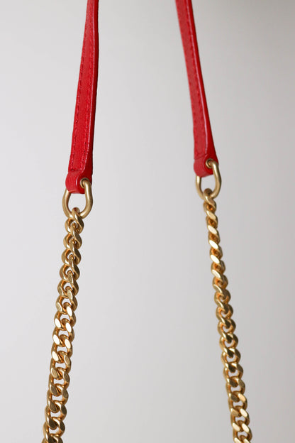 Saint Laurent Logo Mini Crossbody Bag Red