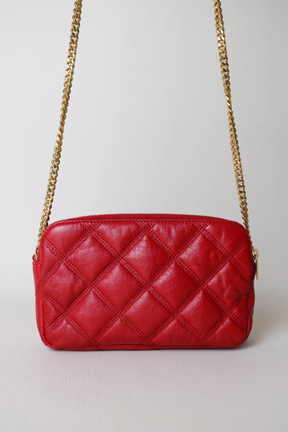 Saint Laurent Logo Mini Crossbody Bag Red