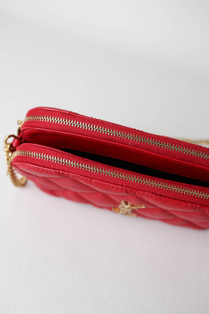 Saint Laurent Logo Mini Crossbody Bag Red