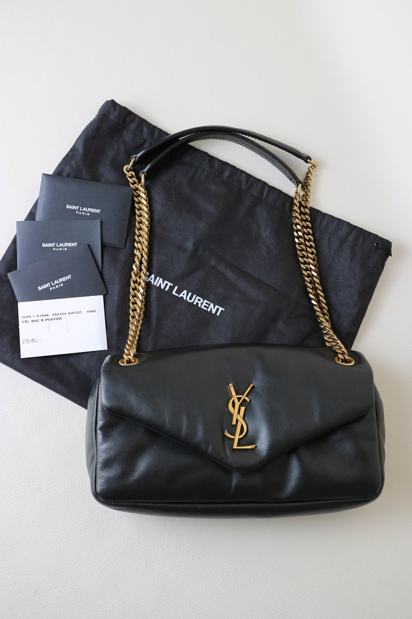 Saint Laurent Logo Calypso Shoulder Bag