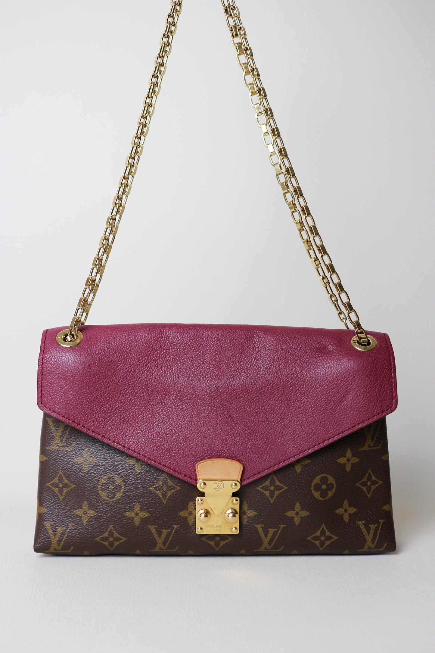 Louis Vuitton Pallas Burgundy Monogram Shoulder Bag