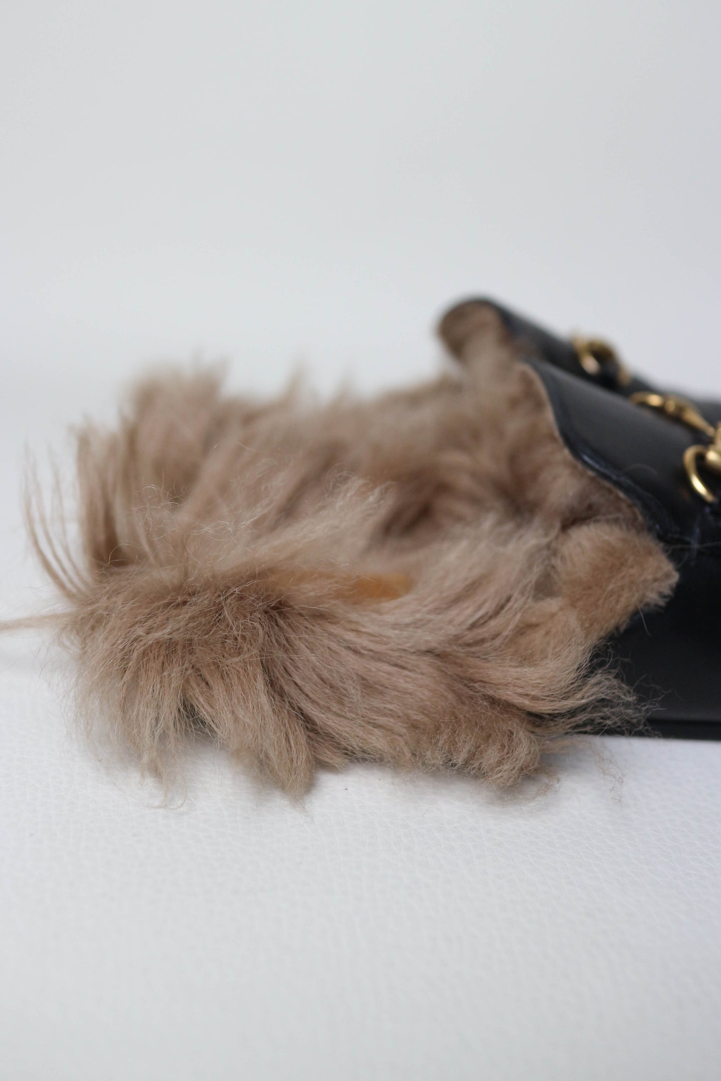 Gucci Princetown Fur Loafers Black
