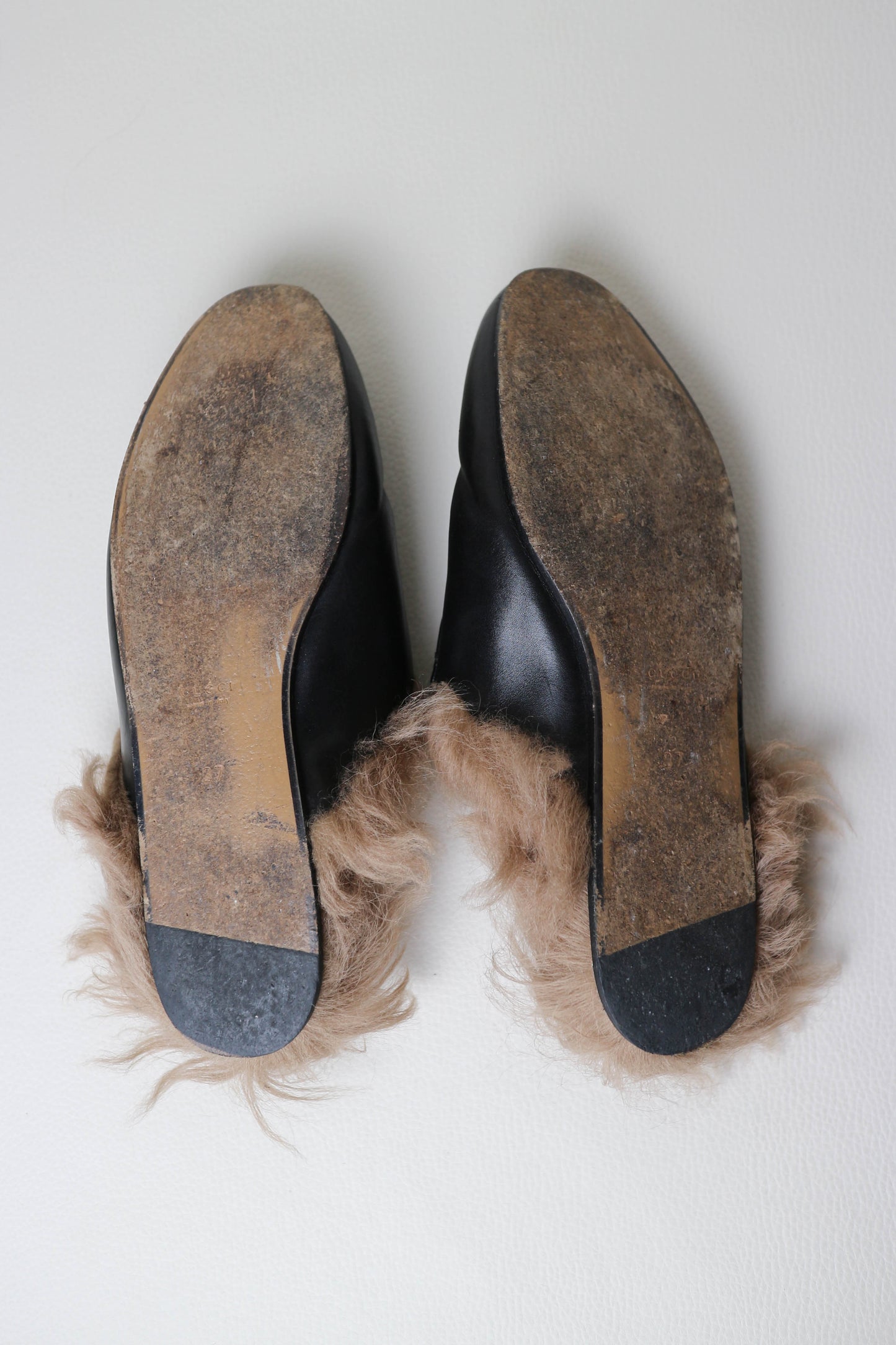 Gucci Princetown Fur Loafers Black