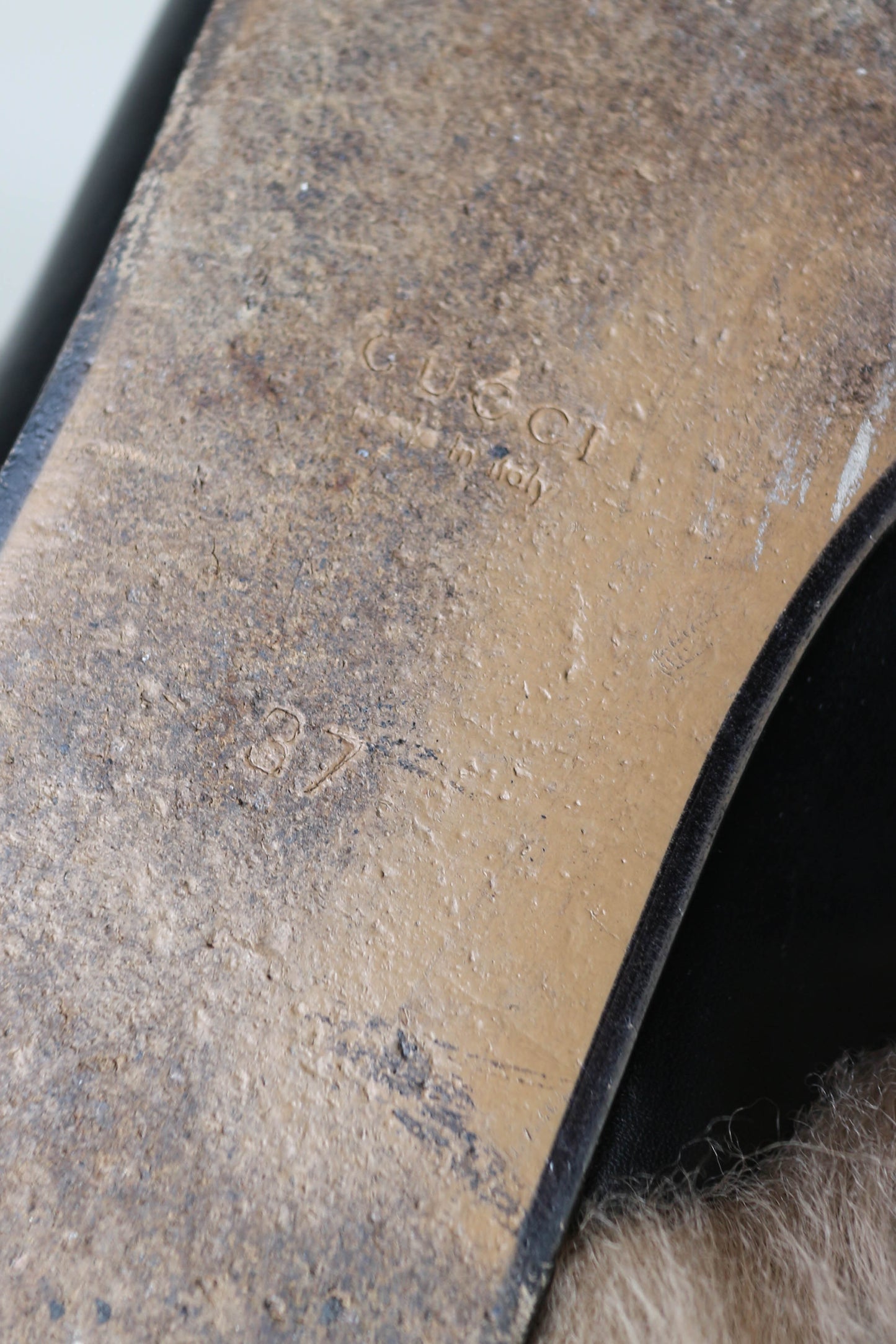 Gucci Princetown Fur Loafers Black