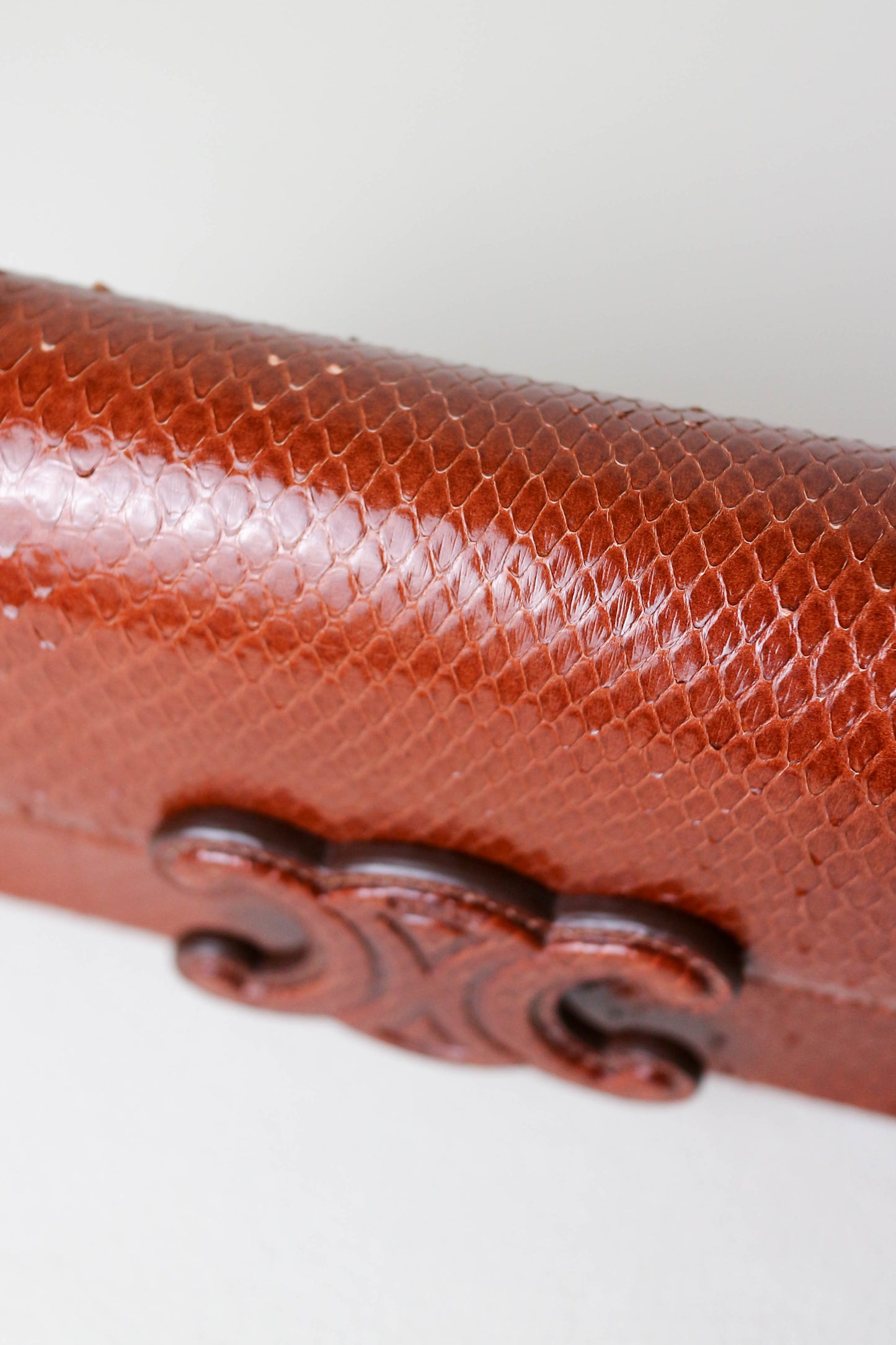 CELINE Triomphe Python Chain Shoulder Bag