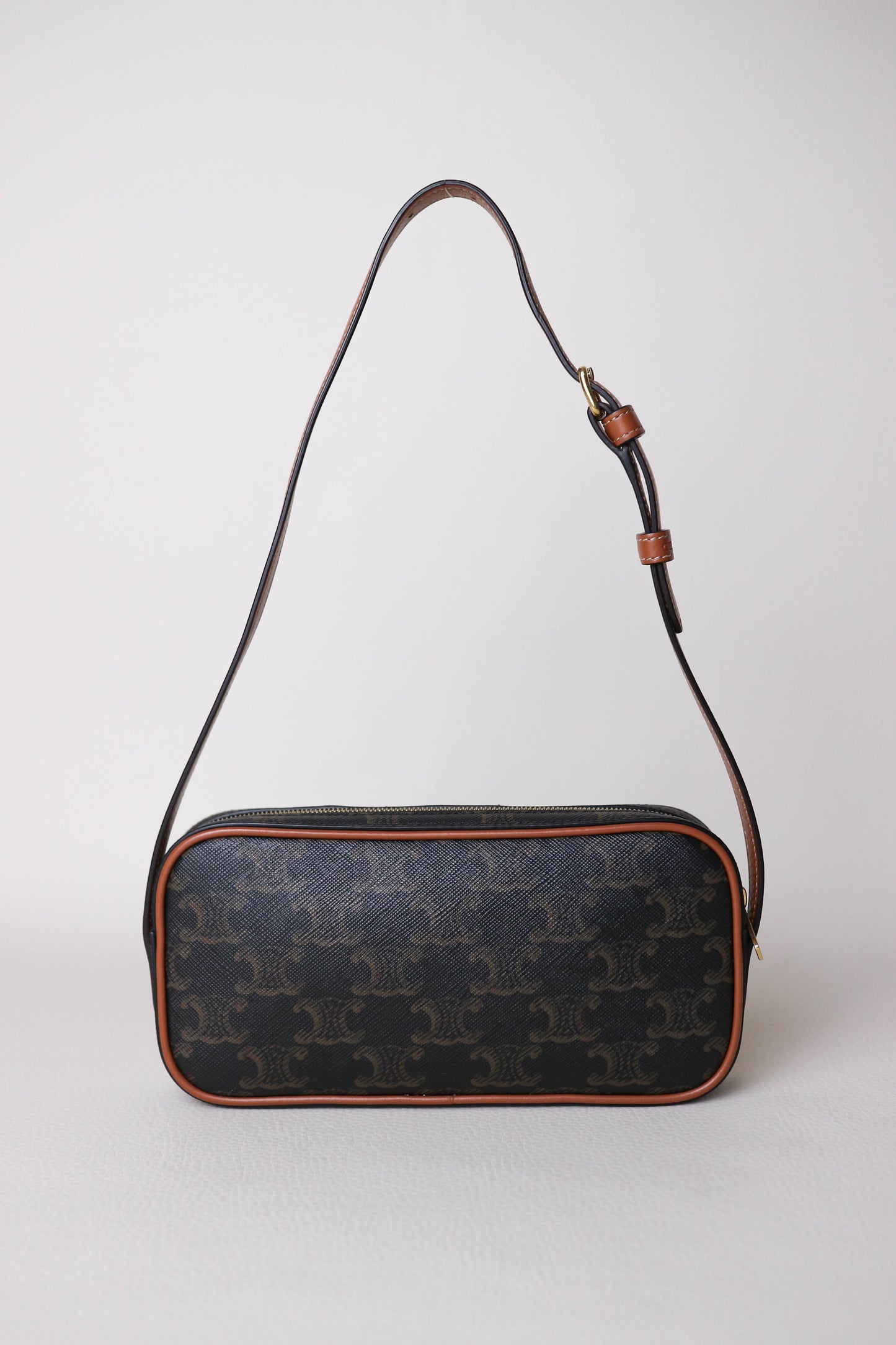 CELINE Mini Triomphe Canvas Shoulder Bag