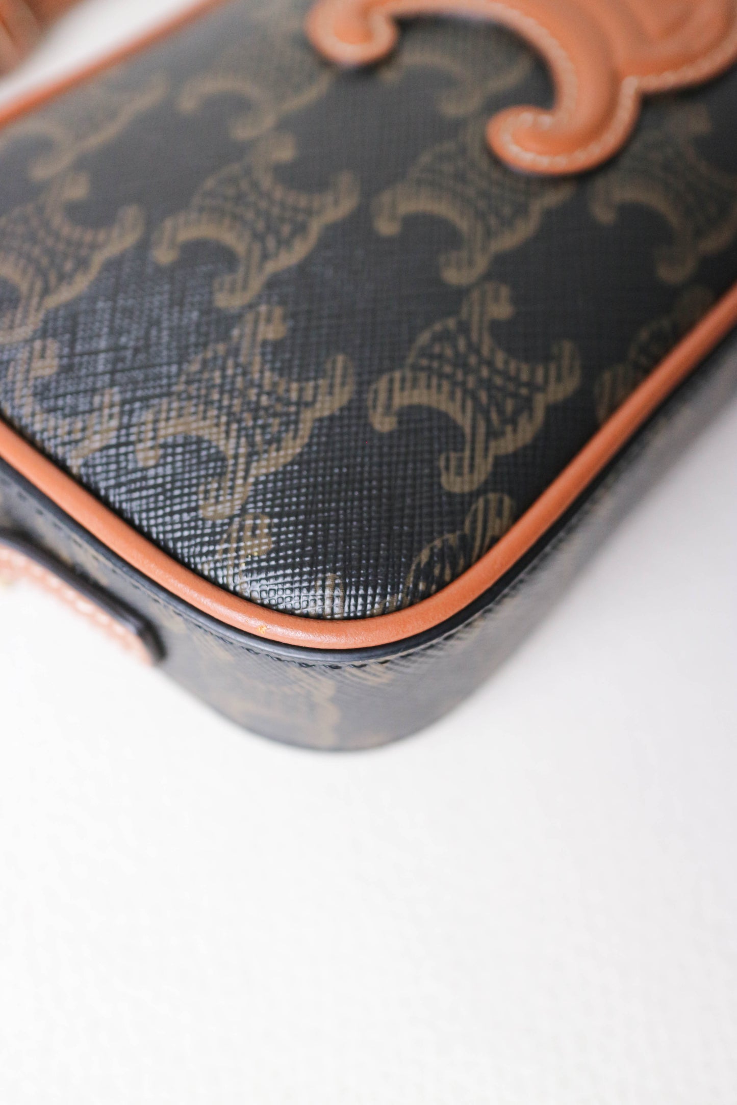 CELINE Mini Triomphe Canvas Shoulder Bag