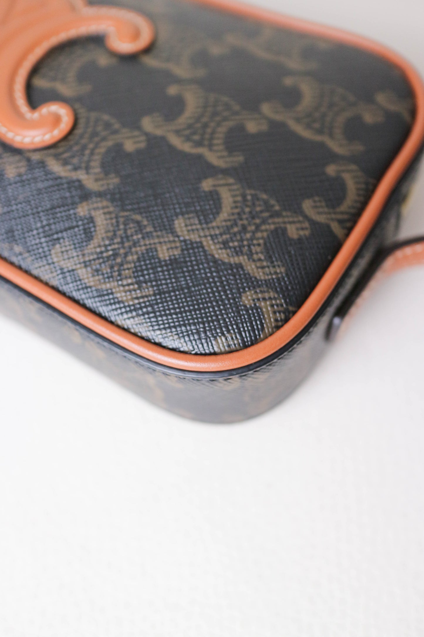 CELINE Mini Triomphe Canvas Shoulder Bag