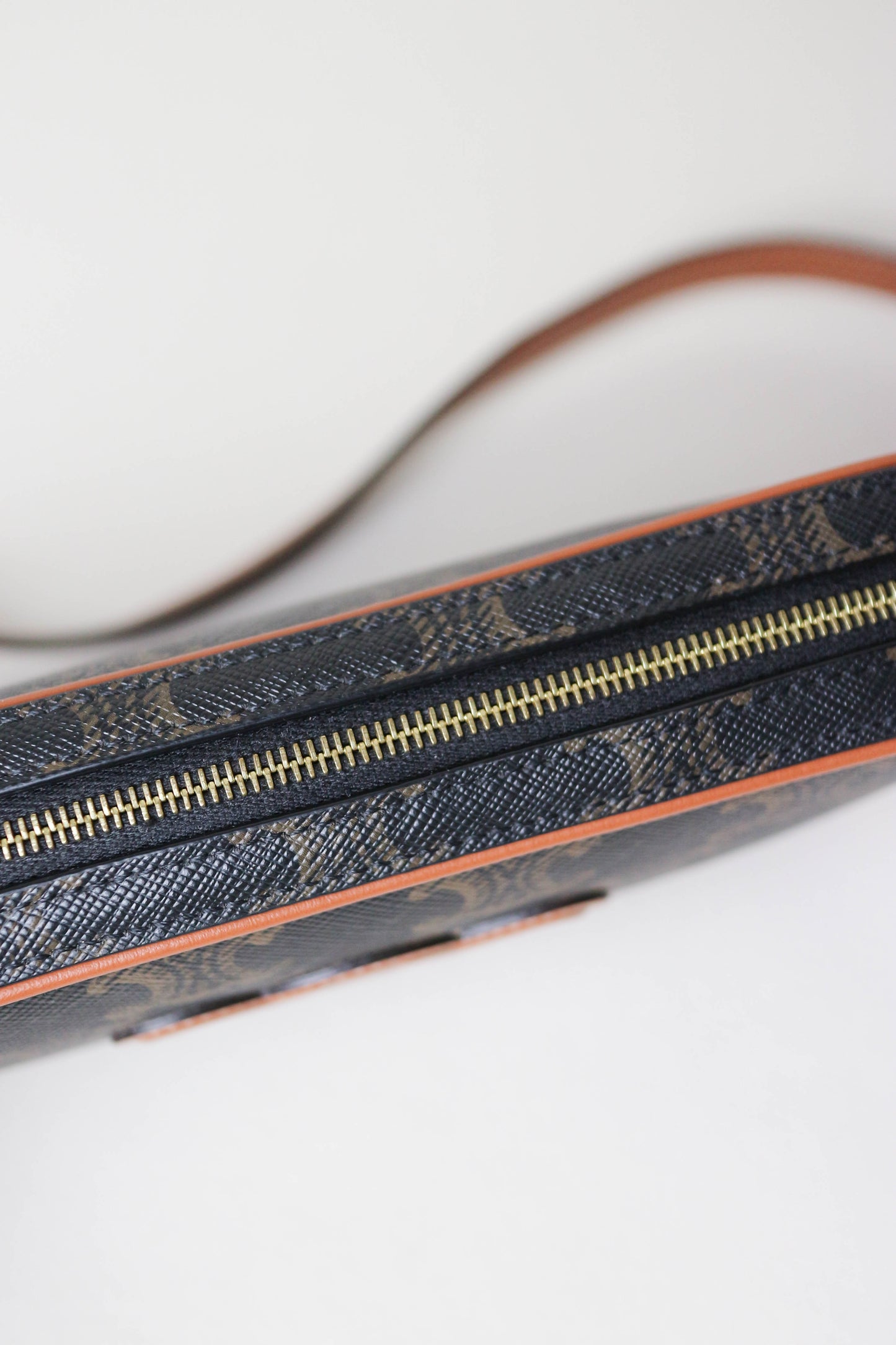 CELINE Mini Triomphe Canvas Shoulder Bag