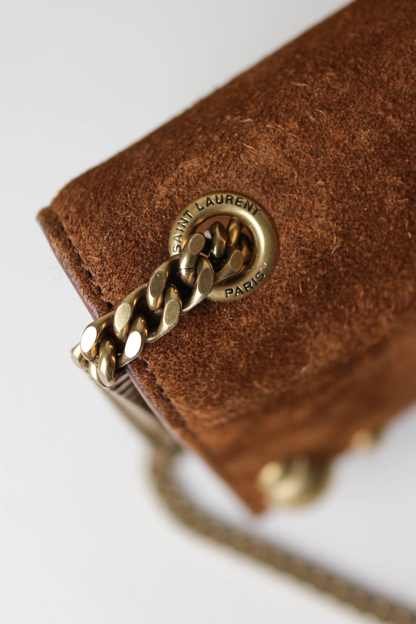 Saint Laurent Kate Suede Bag Brown