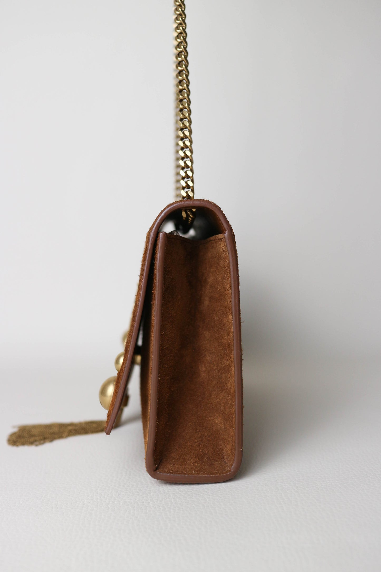 Saint Laurent Kate Suede Bag Brown