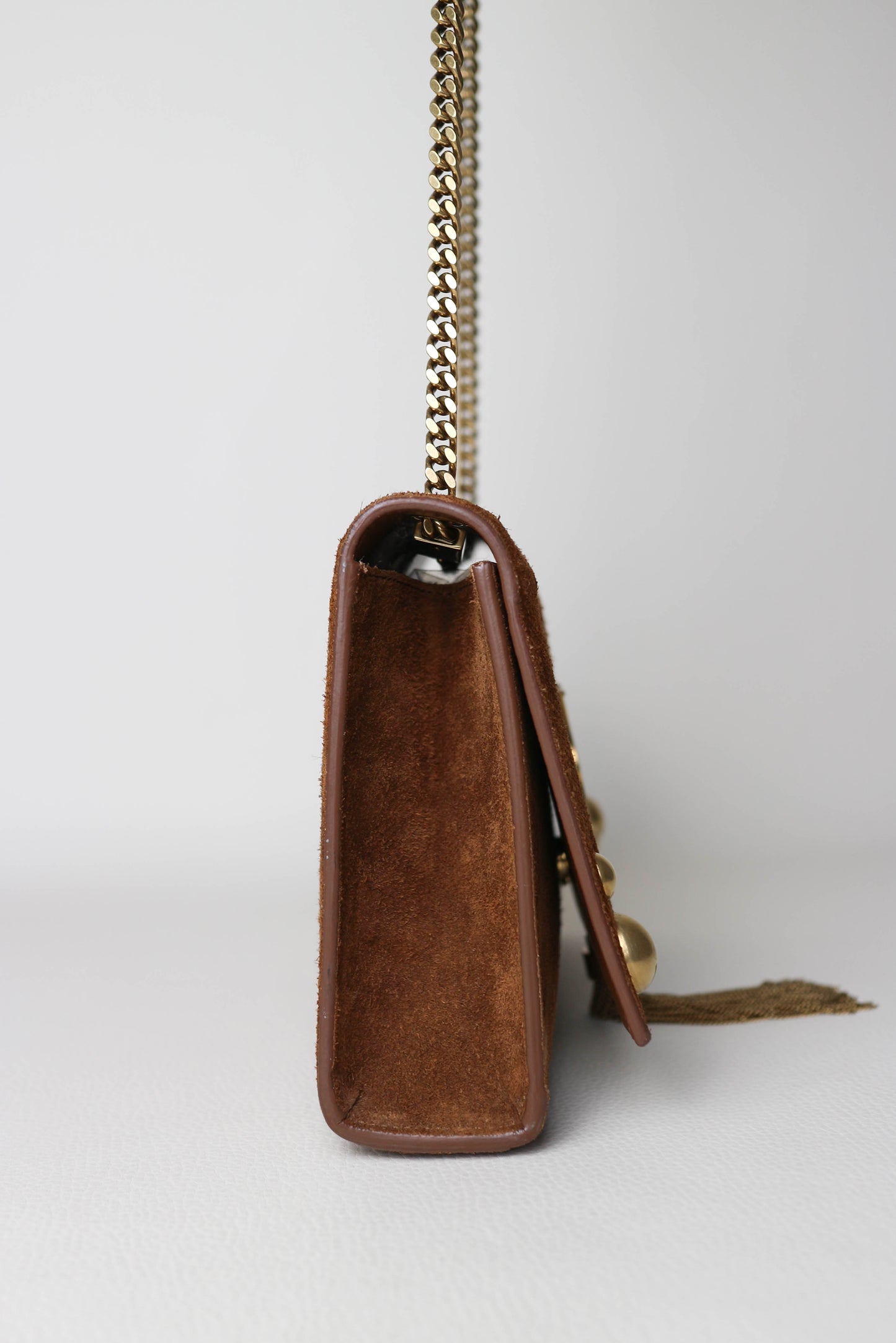 Saint Laurent Kate Suede Bag Brown