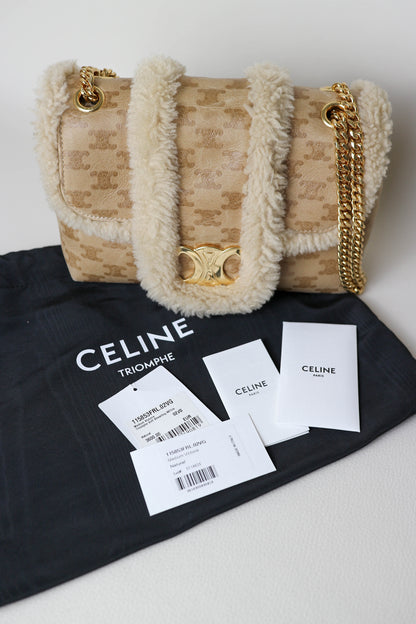 CELINE Triomphe Shearling Bag