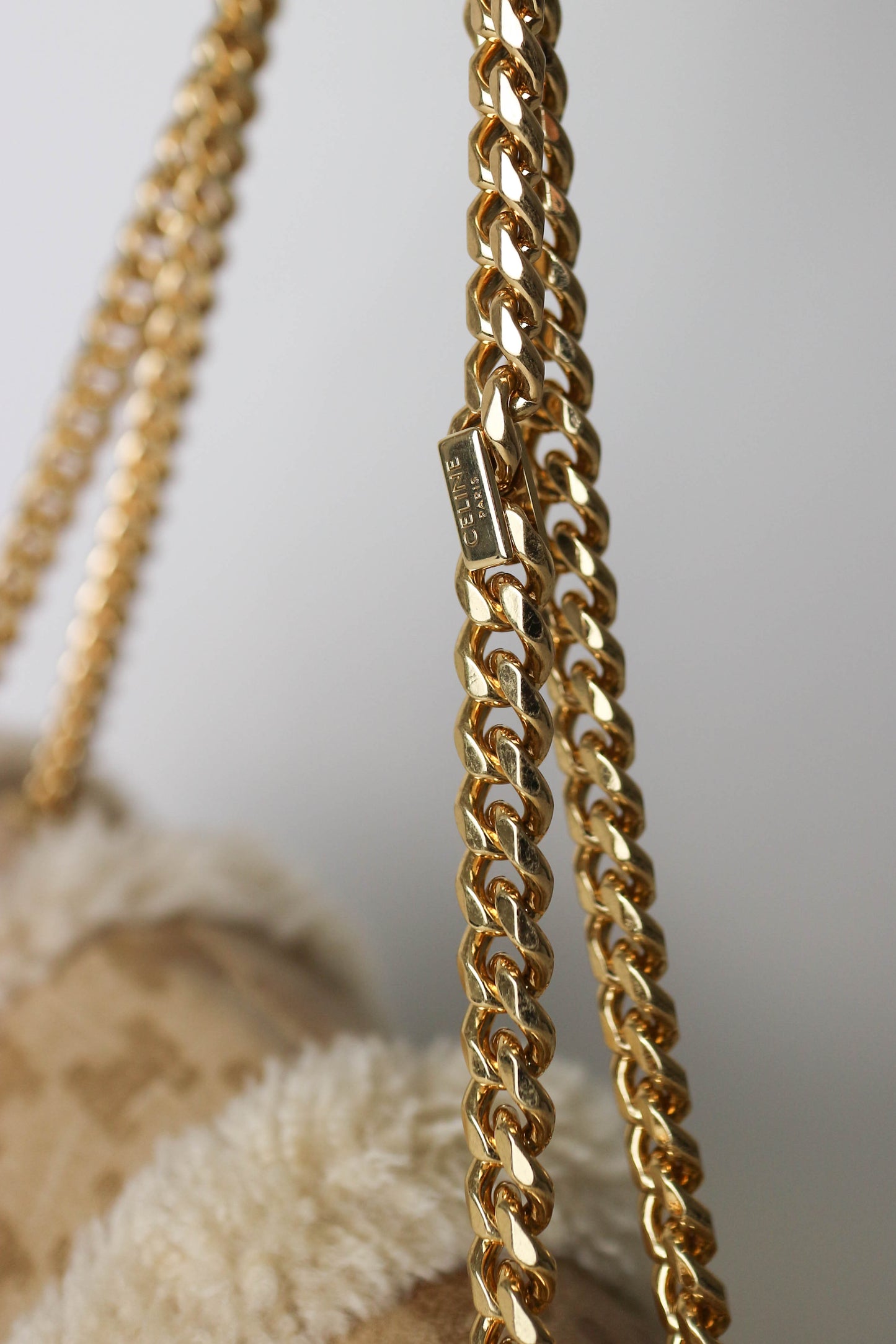 CELINE Triomphe Shearling Bag