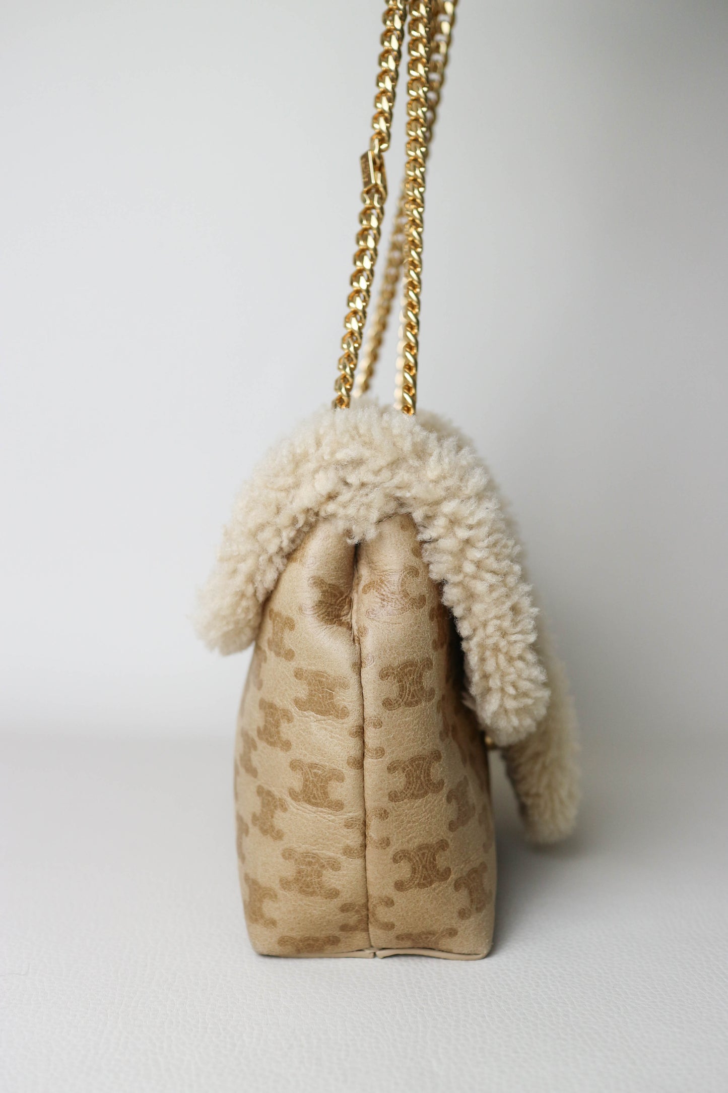 CELINE Triomphe Shearling Bag