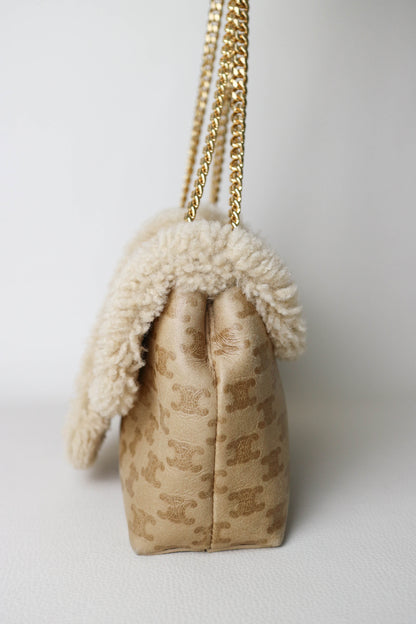 CELINE Triomphe Shearling Bag