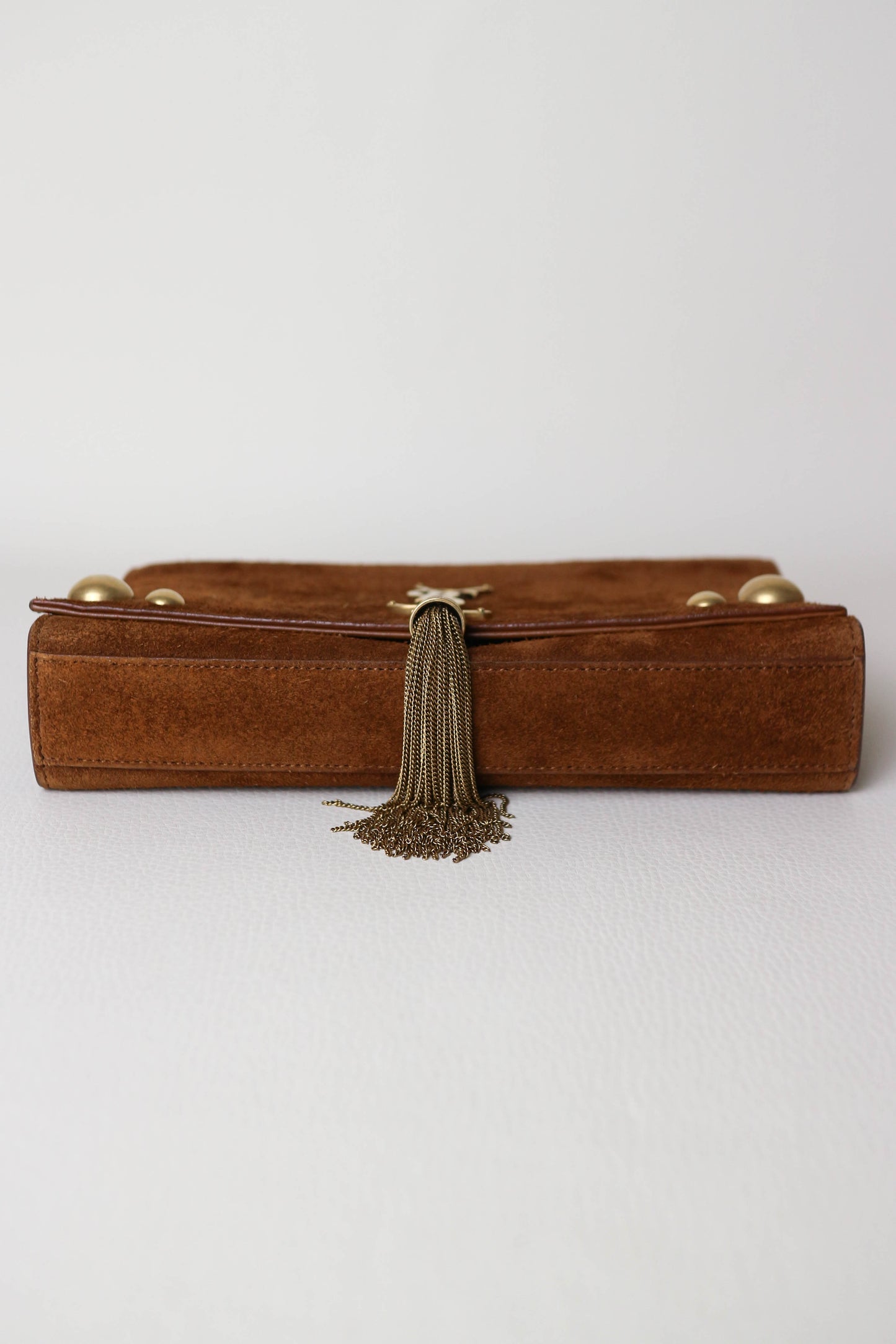 Saint Laurent Kate Suede Bag Brown