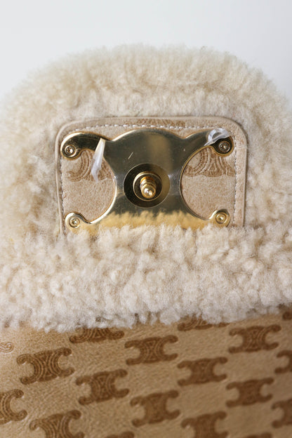 CELINE Triomphe Shearling Bag