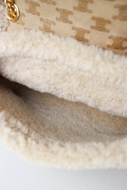 CELINE Triomphe Shearling Bag