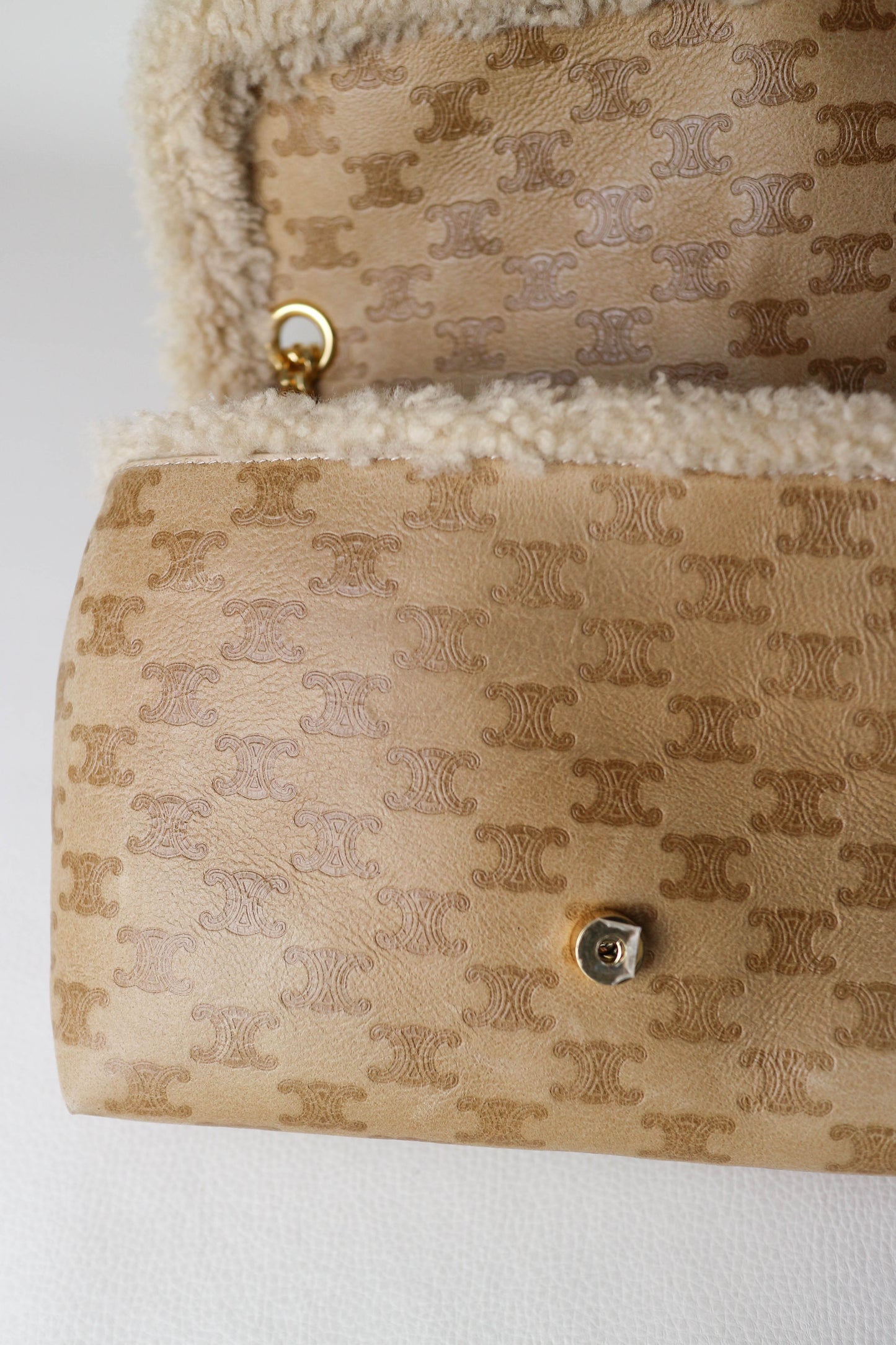 CELINE Triomphe Shearling Bag