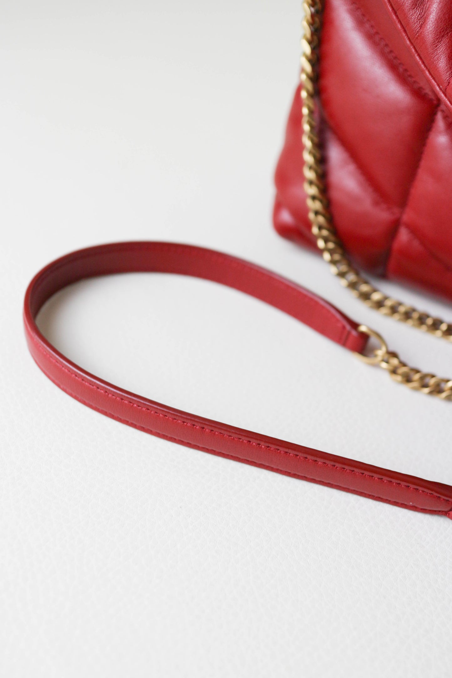 Saint Laurent Loulou Puffer Bag Red