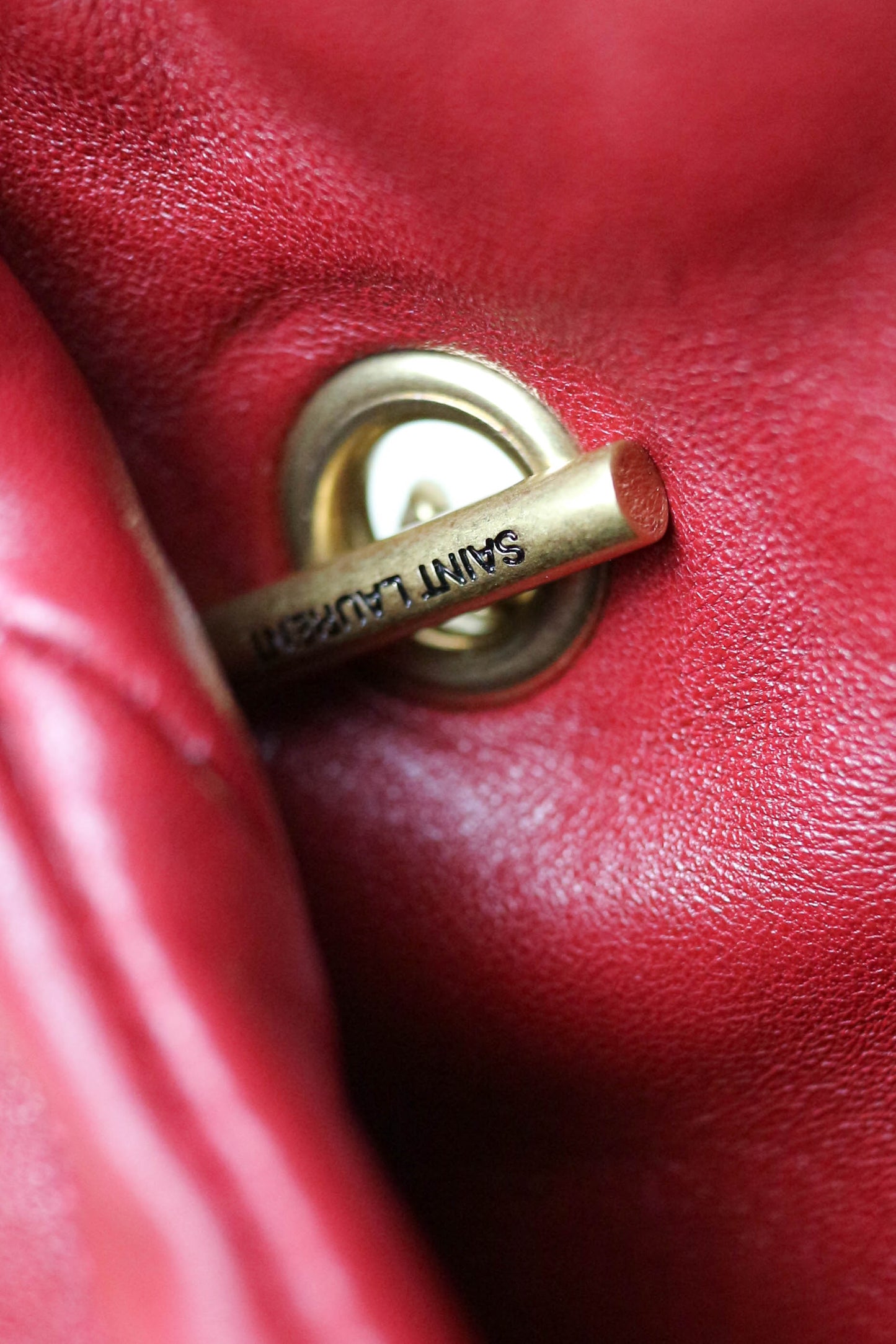 Saint Laurent Loulou Puffer Bag Red