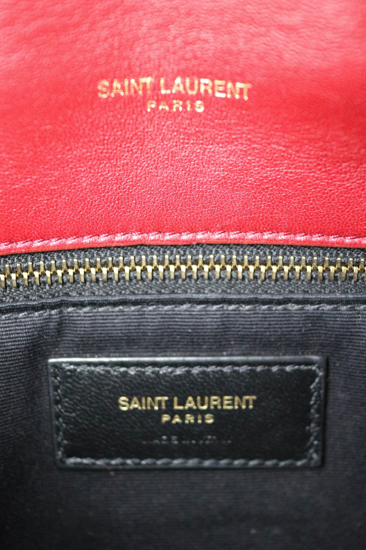 Saint Laurent Loulou Puffer Bag Red