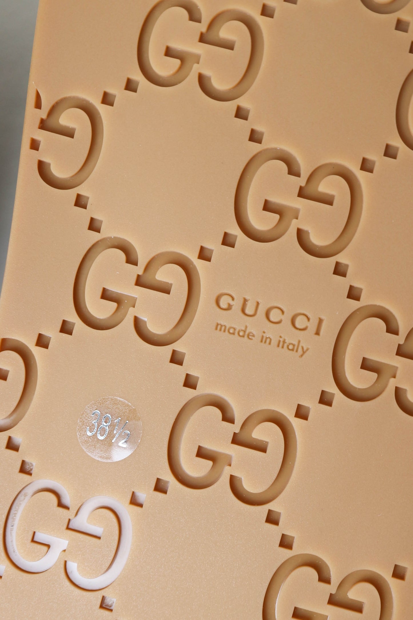 Gucci Monogram Suede Mules Brown