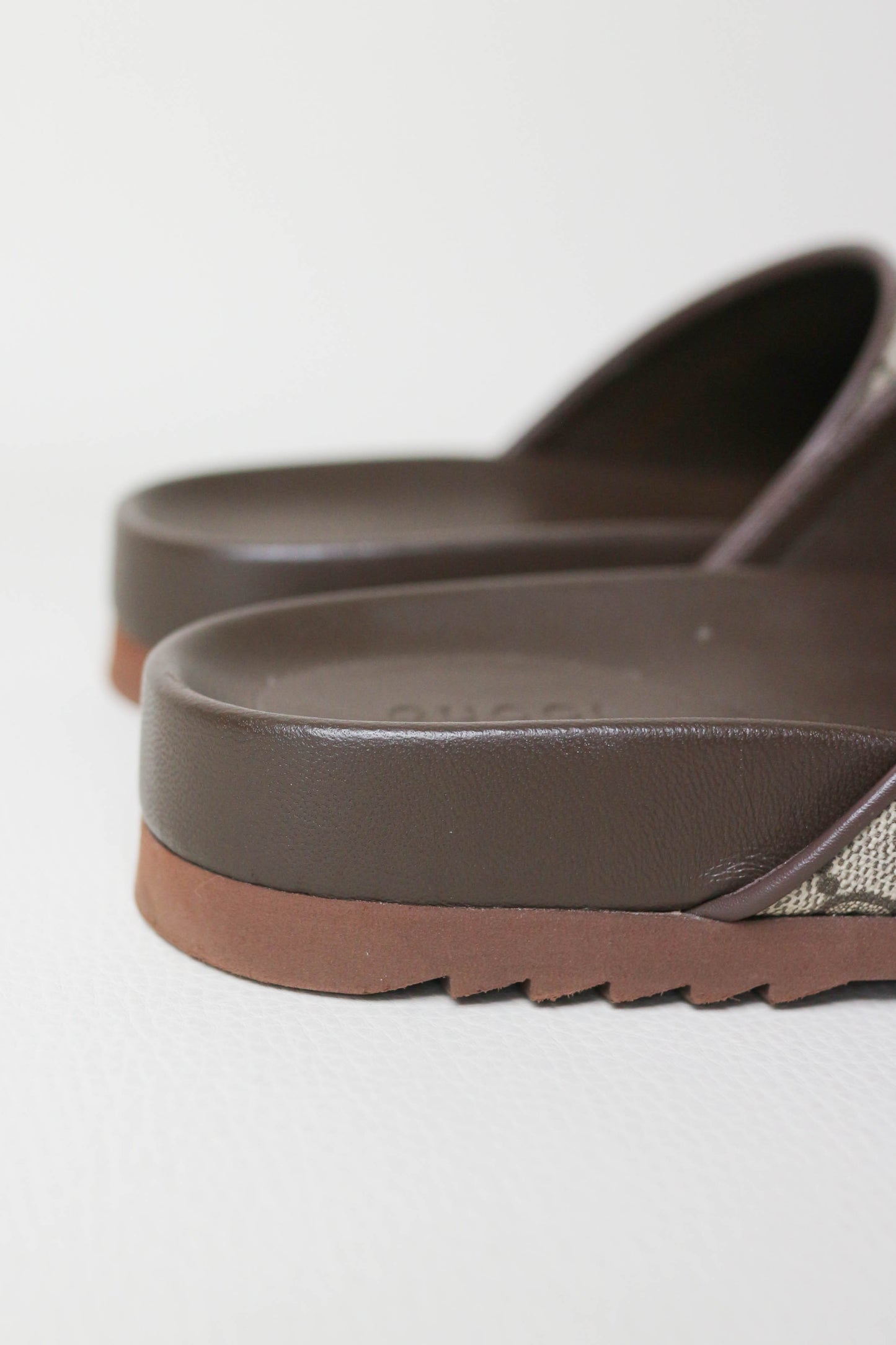 Gucci Horsebit Monogram Canvas Mules