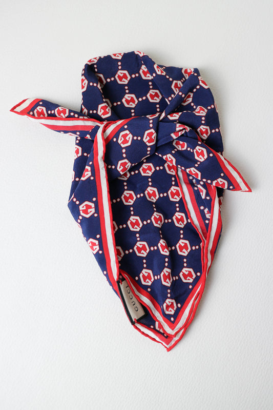 Gucci Monogram Silk Mini Scarf