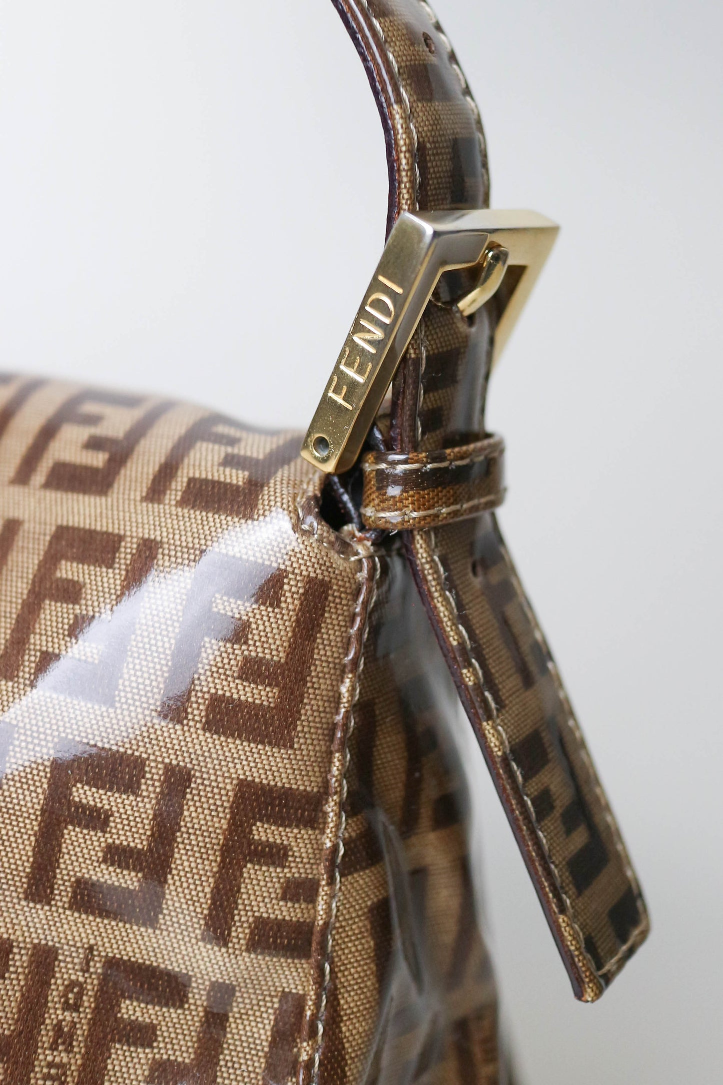 Fendi Vintage Patent Baguette Bag