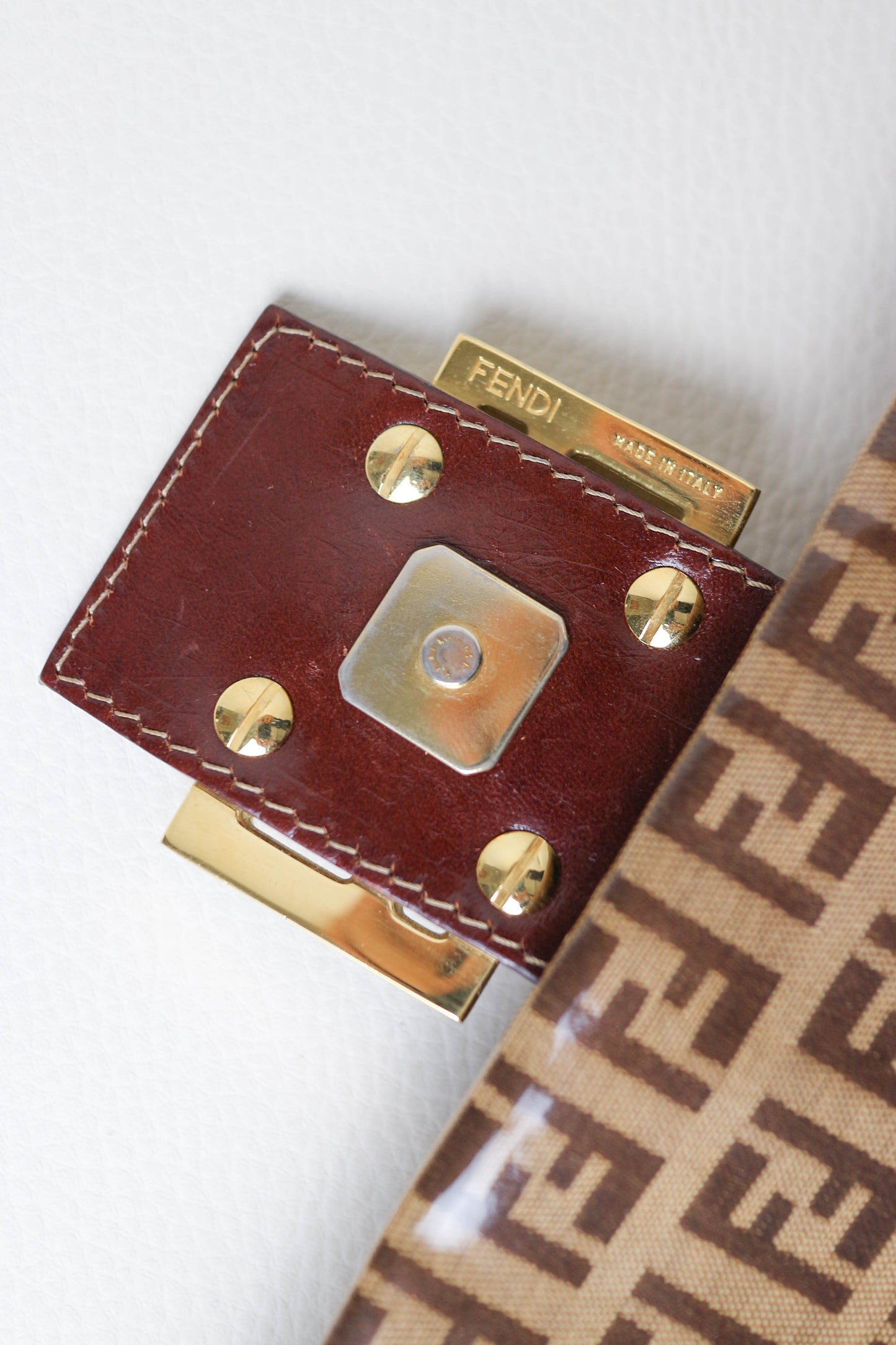 Fendi Vintage Patent Baguette Bag