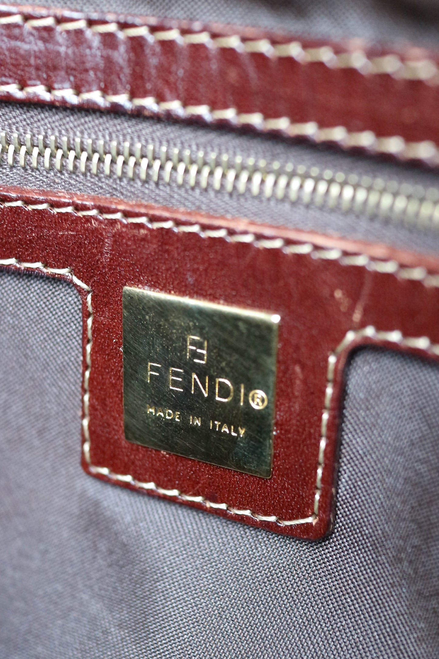 Fendi Vintage Patent Baguette Bag