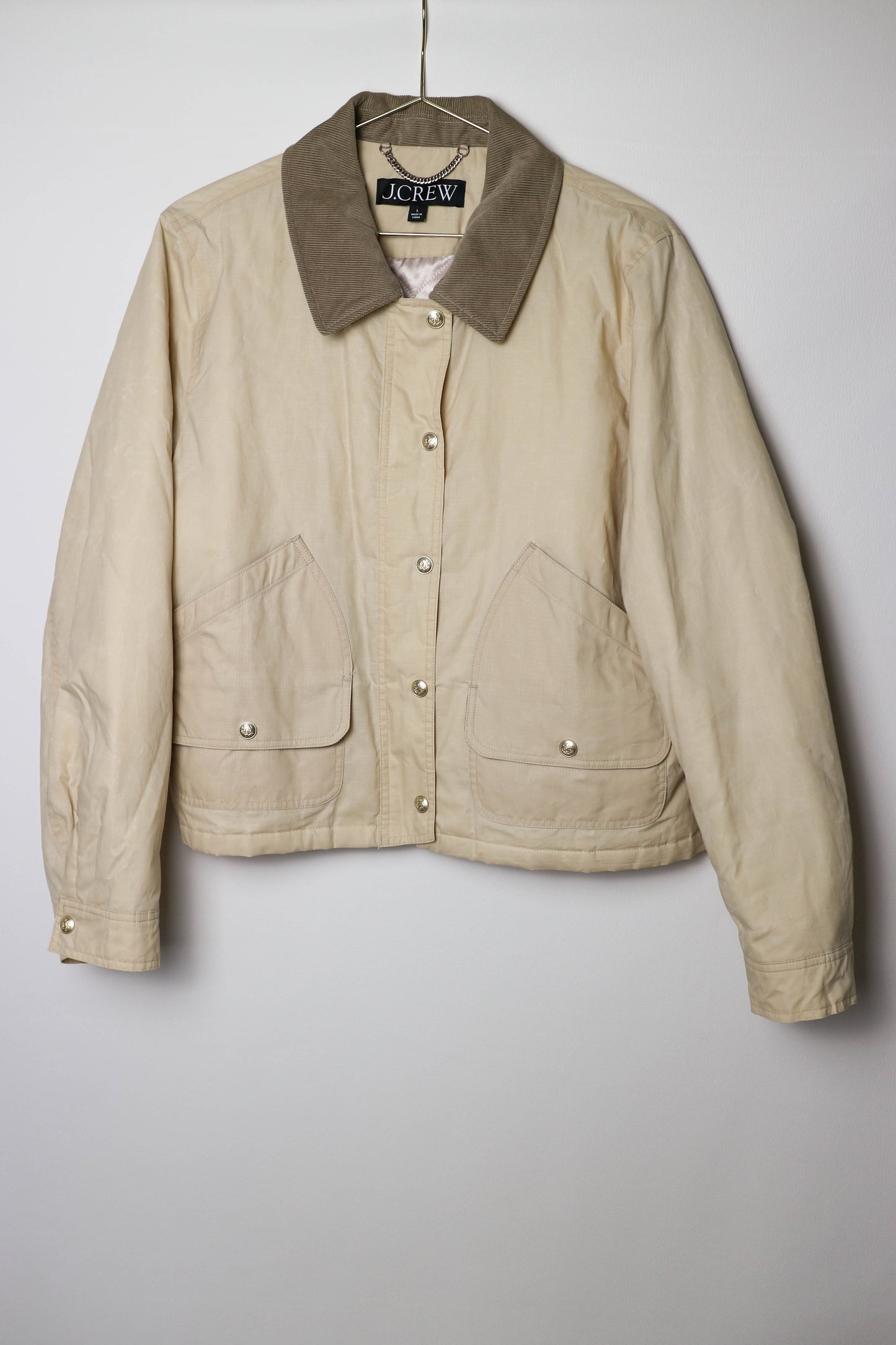 J.Crew Coated Barn Jacket Beige