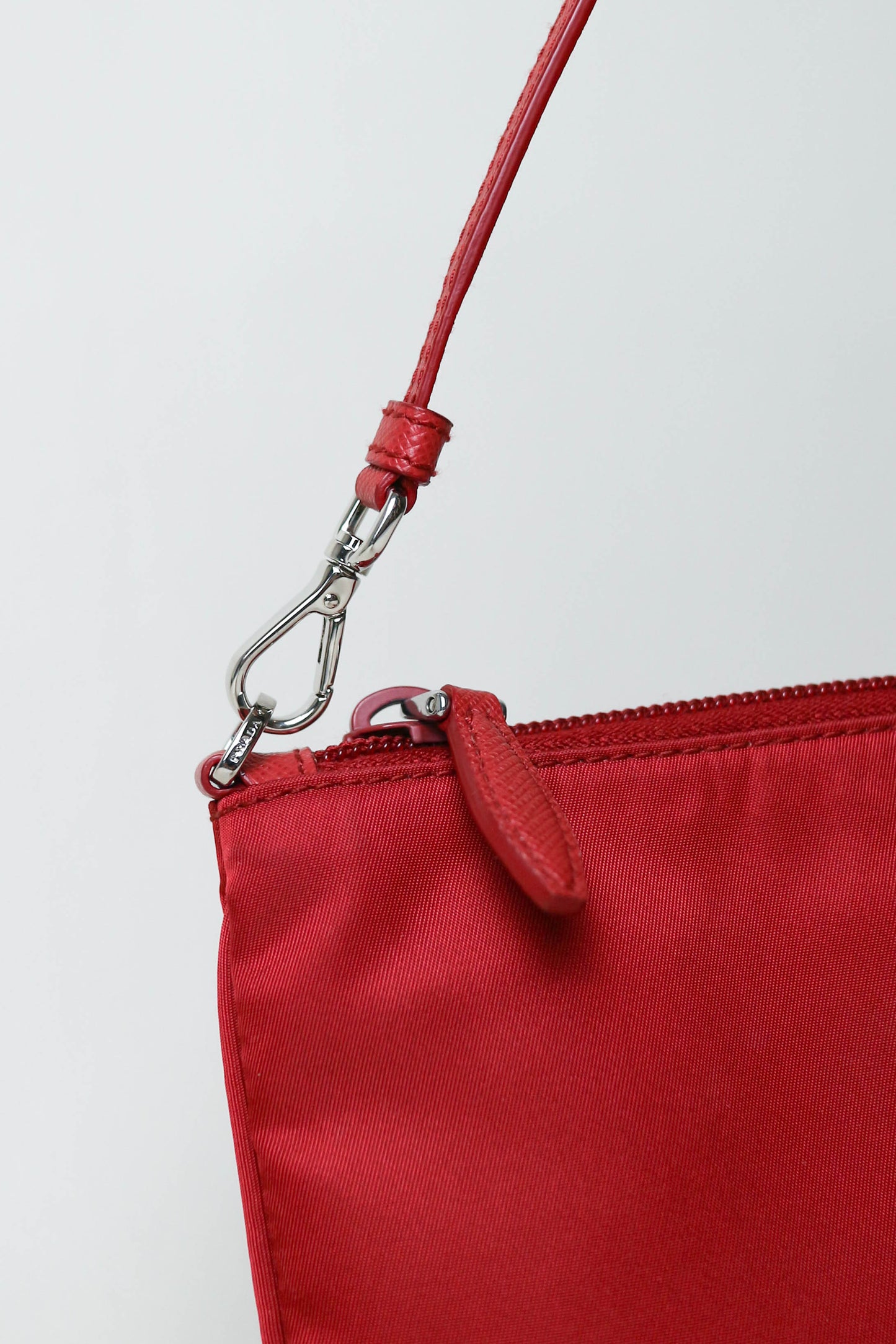 Prada Vintage Nylon Pochette Red