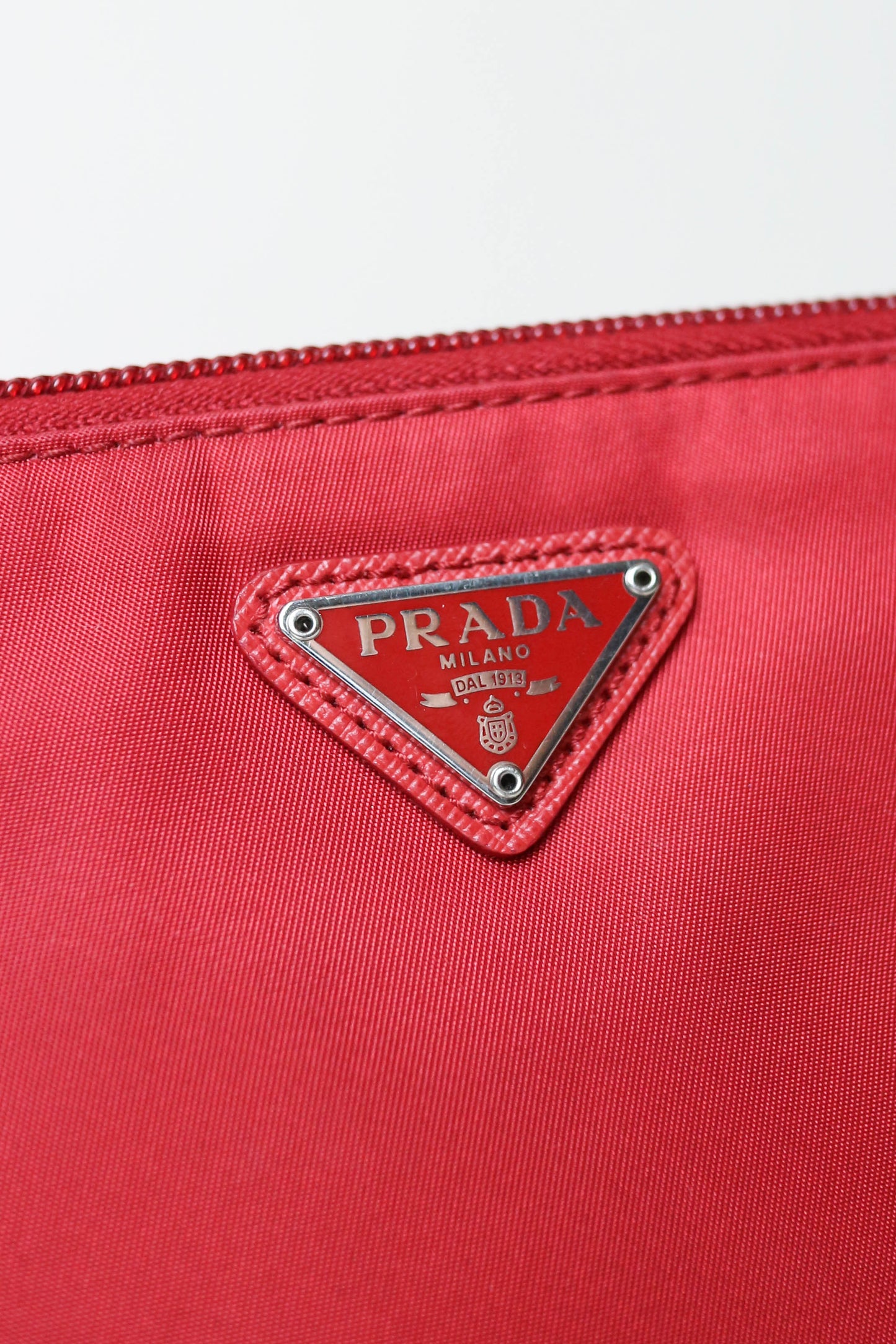 Prada Vintage Nylon Pochette Red