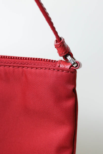 Prada Vintage Nylon Pochette Red