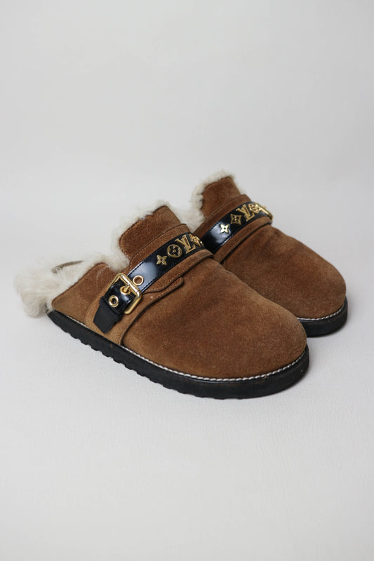 Louis Vuitton Comfort Shearling Mules