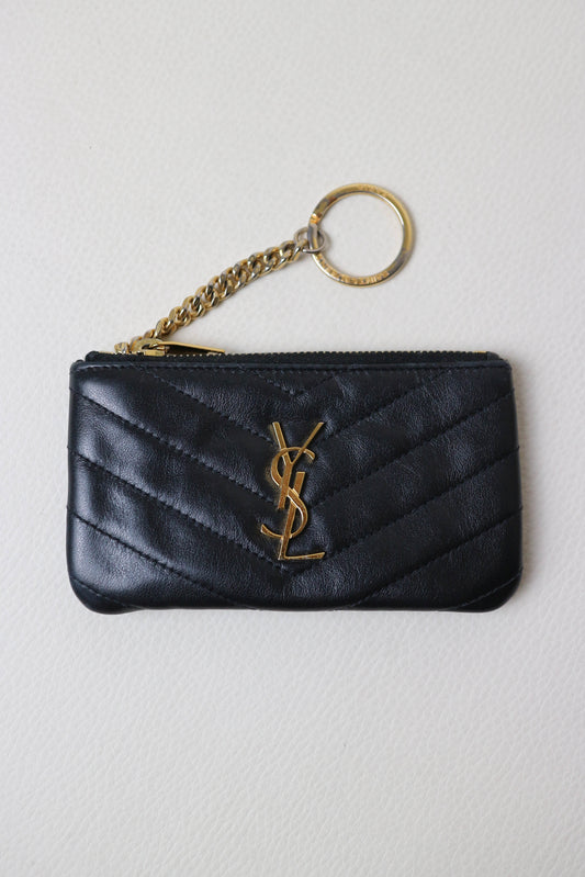 Saint Laurent Cassandre Leather Key Pouch