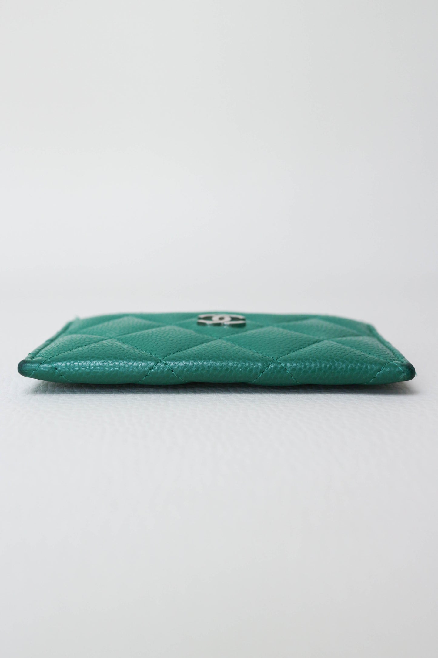 Chanel CC Card Holder Green