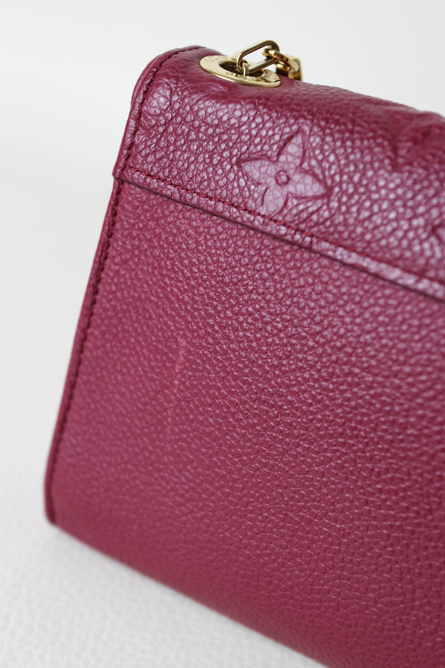 Louis Vuitton Empreinte Pochette Bag Burgundy