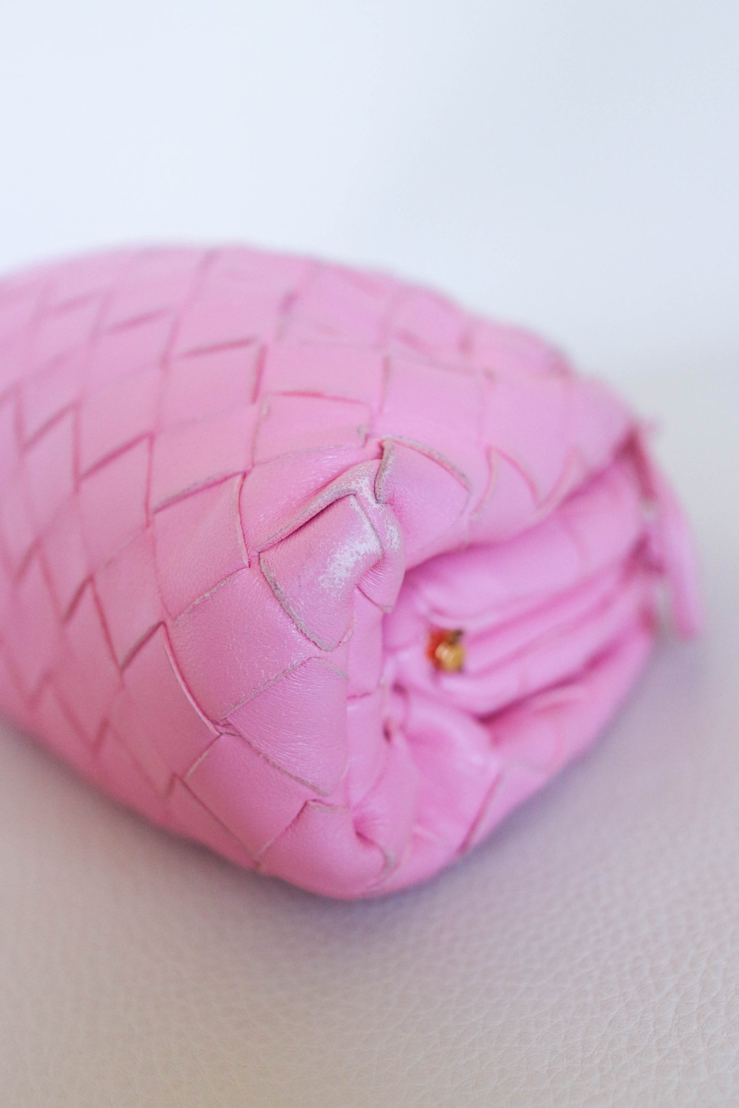 Bottega Veneta Intrecciato Pouch Small Pink