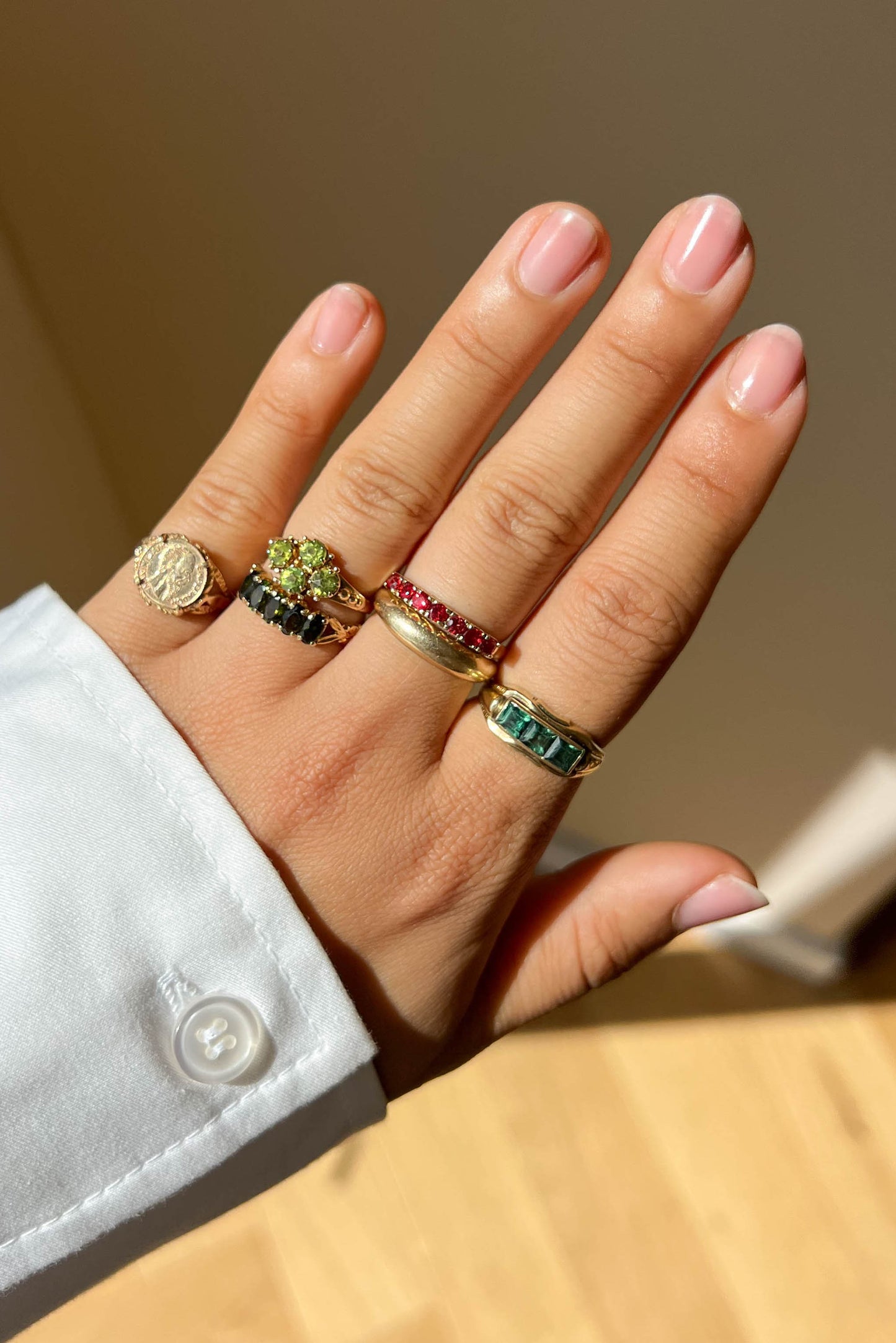 Vintage Green Tourmaline Ring