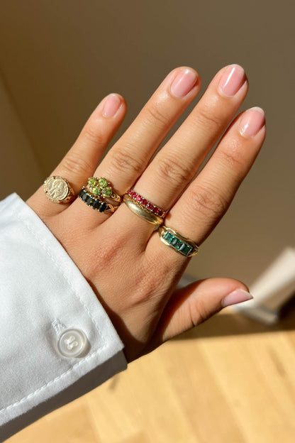 Vintage Green Tourmaline Ring