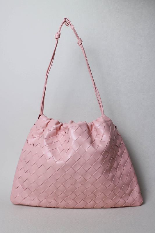 Bottega Veneta Intrecciato Pouch Bag Pink