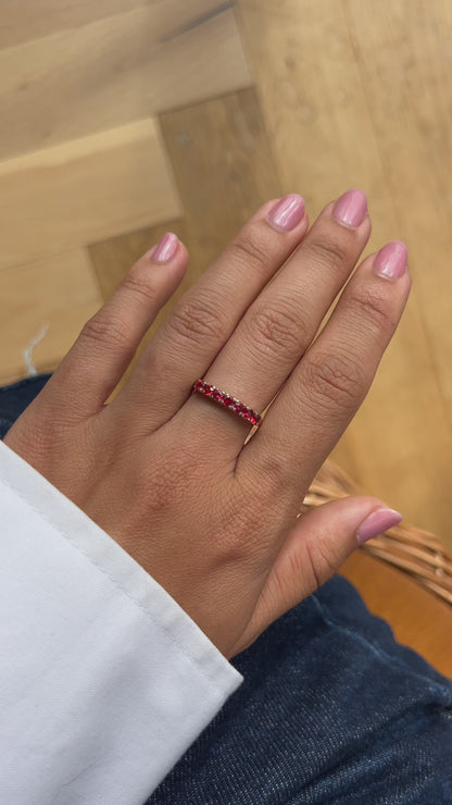 Vintage Garnet Eternity Ring